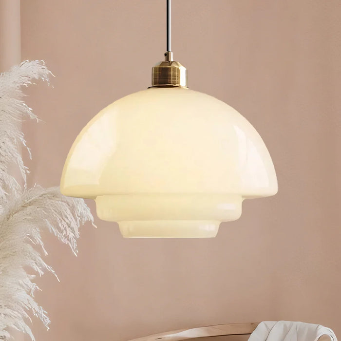Λευκό φωτιστικό κρεμαστό Mid Century